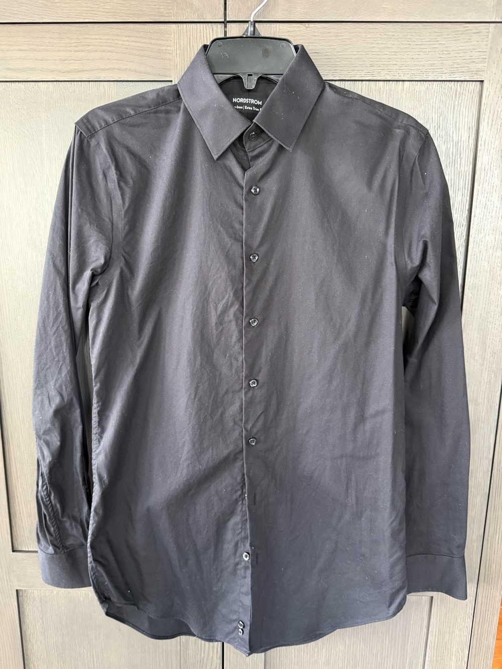Nordstrom Black Men’s Dress Shirt - Solid Long Sleeve